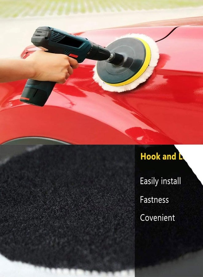 MLD 5 Inch Wool Pad Soft Wool Clean Polishing Polisher Buffing Bonnet Disc Pad For Car Auto Bike Polishing Woolen Buffer Wax PWP-101 (5 Inch) Pack Of -1, White - Image 4